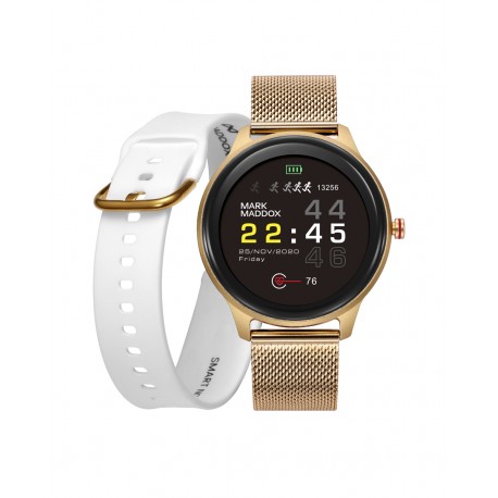 PACK RELOJ SMART ALUMINIO IP DORADO BRAZALETE Y CO