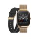 PACK RELOJ SMART IP DORADO BRAZALETE Y CORREA SR M