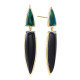 PENDIENTES COLIBRI AGATA VERDE Y ONIX