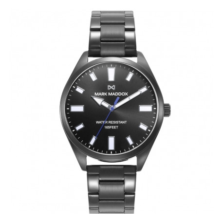 RELOJ ACERO IP NEGRO BRAZALETE SR MM