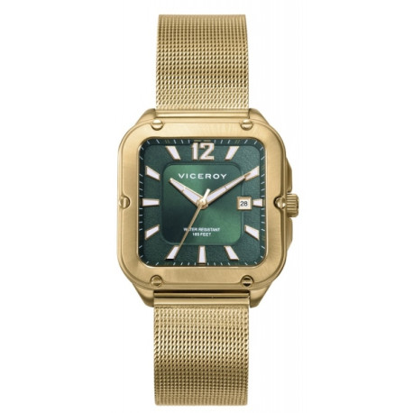 RELOJ ACERO IP DORADO BRAZALETE SRA VA