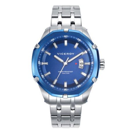 RELOJ ACERO IP AZUL BRAZALETE SR VA