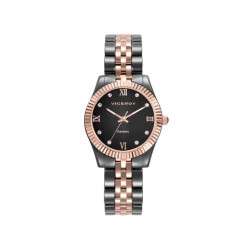 RELOJ ACERO IP ROSA Y CERÁMICA BRAZALETE SRA VA