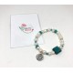 PULSERA PLATA MAMA PERLA Y TURQUESA